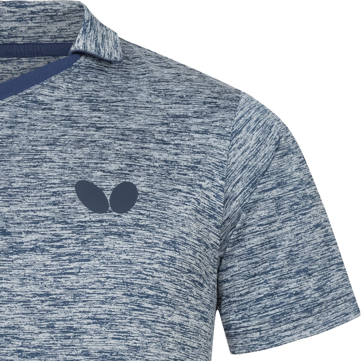 Butterfly Izumo Shirt: Close-up of left Chest Collar and Logo